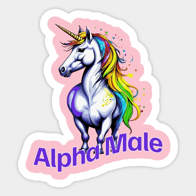 Alpha Male Sticker by Jo Palmer